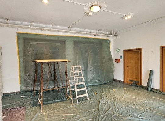 Decke Museum vorher